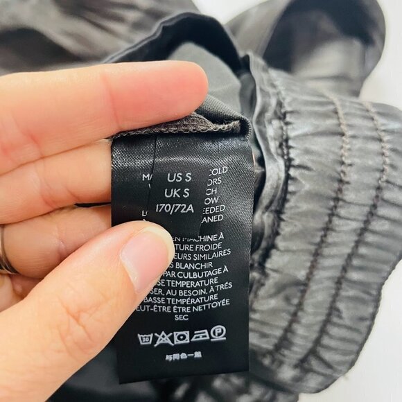 Anthropologie High Waist Metallic Shimmer Utility Cargo Joggers Sage Army Green - Picture 10 of 15